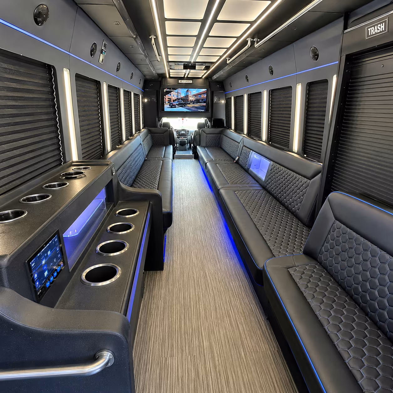 manteca party bus rental interior